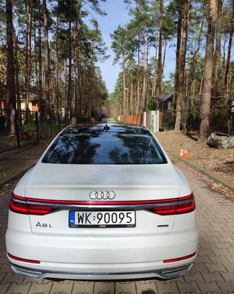 Audi A8 cena 210000 przebieg: 97000, rok produkcji 2019 z Warszawa małe 667